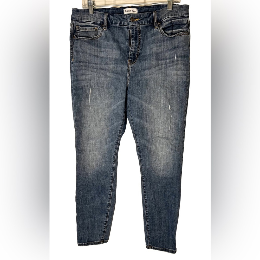 Studio Blue Distressed Denim Jeans‎